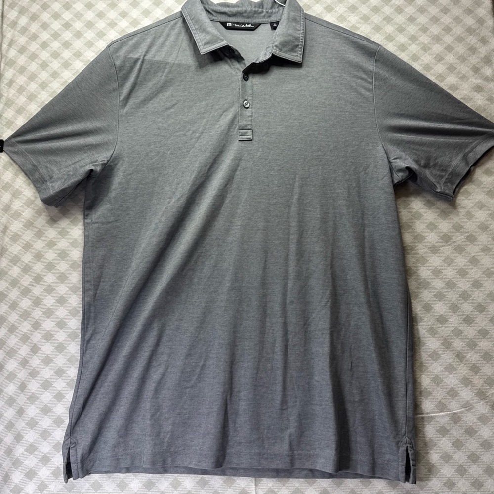 Travis Matthew Shirt Mens Extra Large Gray Polo Pullover Golf Sports Casual